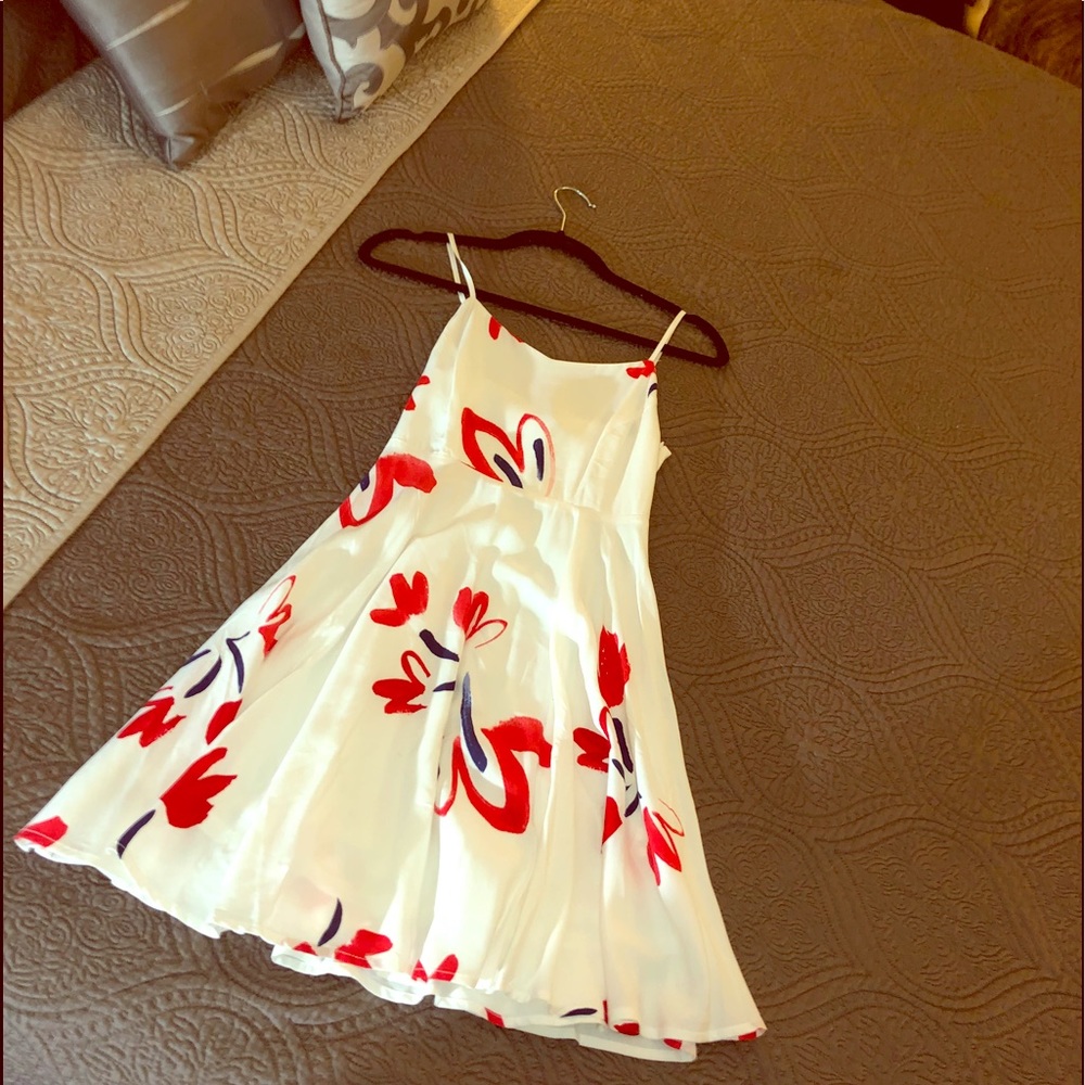 Red, white, and blue floral sundress. - Picture 1 of 3